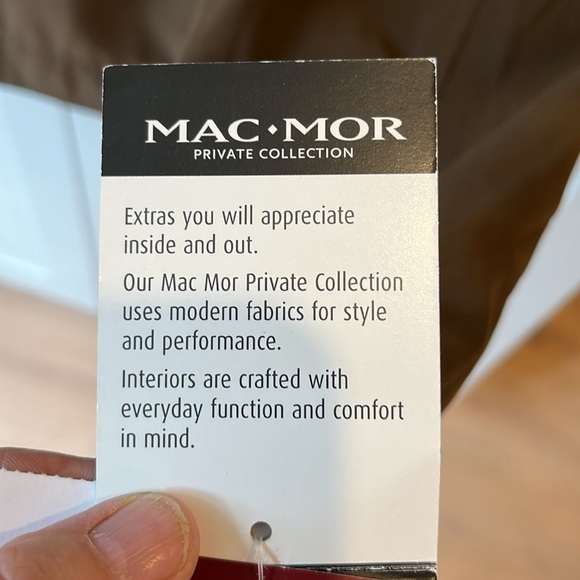 NWT Mac-Mor Private Collection brown faux suede zip and snap front rain … - Picture 7 of 10